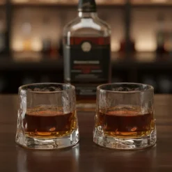 Whisky glazen 'on the rocks'