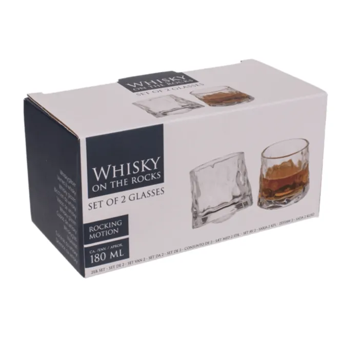 Whisky glazen 'on the rocks'