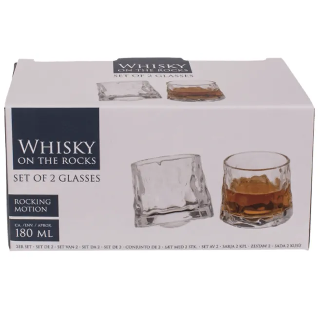 Whisky glazen 'on the rocks'