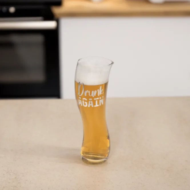 Wiebelig bier glas