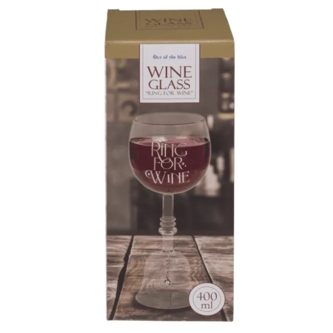 Wijnglas met tafelbel - 400 ml - 22 cm hoog