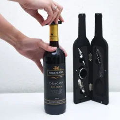 Wine Gift Set in Wijnfles Design - Wijnaccessoires - 5-Delig