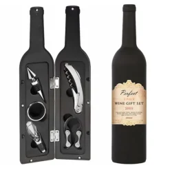 Wine Gift Set in Wijnfles Design - Wijnaccessoires - 5-Delig