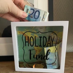 Witte Plastic Vakantie Spaarpot