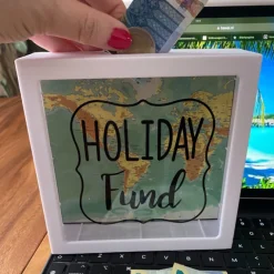 Witte Plastic Vakantie Spaarpot