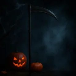 Zwarte Zeis 100x34 cm - Halloween Accessoire